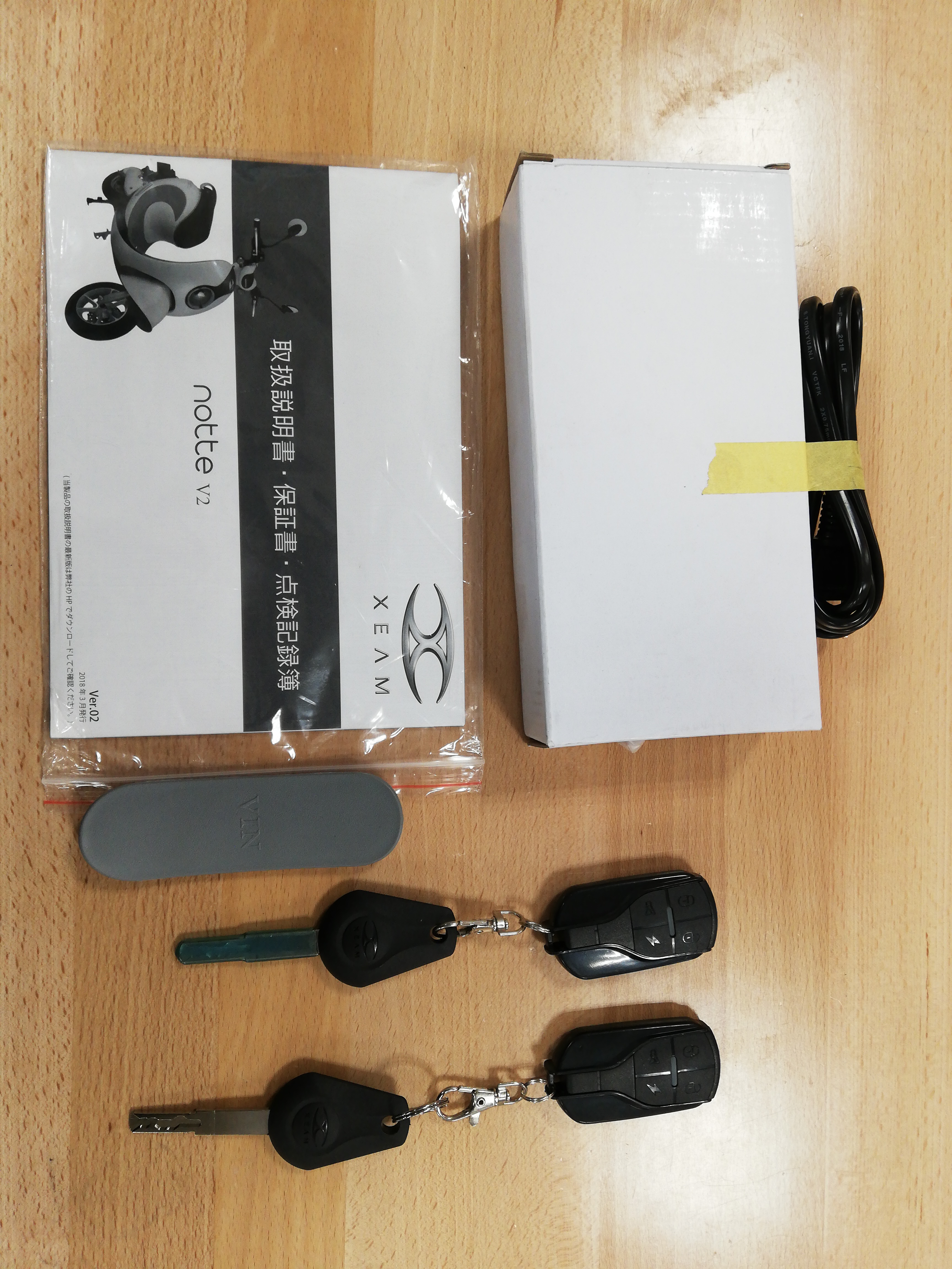 ♪ 電動バイク　リチウムイオンバッテリー　XEAM notte 専用品　通電確認済み　中古　現状品/郵送可 ♪　1/2 ご成約済み】リファービッシュ車両 notte V2 2018年 パールホワイト