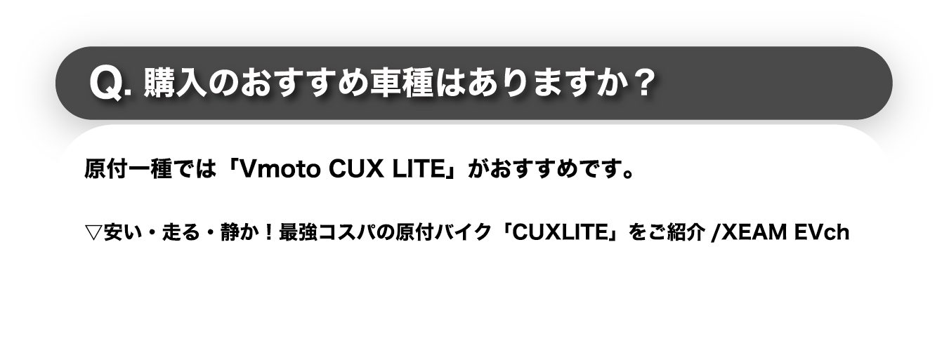 購入のおすすめ車種はりますか？